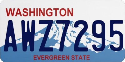 WA license plate AWZ7295