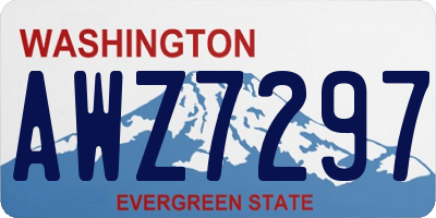 WA license plate AWZ7297