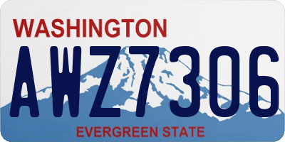 WA license plate AWZ7306