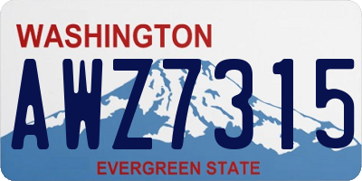 WA license plate AWZ7315