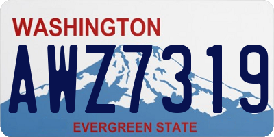 WA license plate AWZ7319