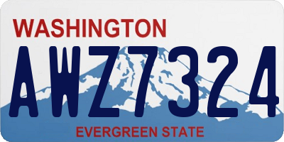 WA license plate AWZ7324