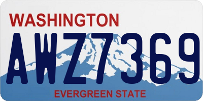 WA license plate AWZ7369