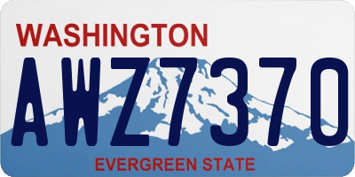 WA license plate AWZ7370