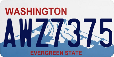 WA license plate AWZ7375