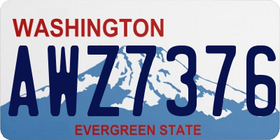 WA license plate AWZ7376