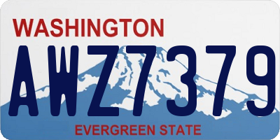 WA license plate AWZ7379