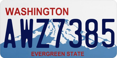 WA license plate AWZ7385