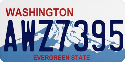 WA license plate AWZ7395