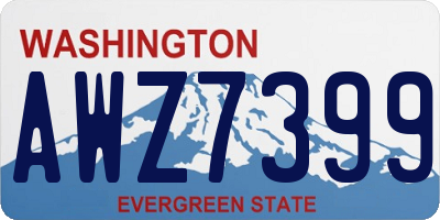 WA license plate AWZ7399