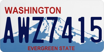 WA license plate AWZ7415