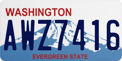 WA license plate AWZ7416