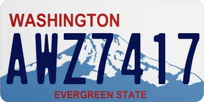 WA license plate AWZ7417