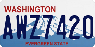 WA license plate AWZ7420