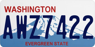WA license plate AWZ7422