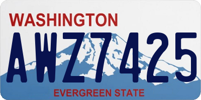 WA license plate AWZ7425