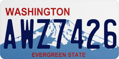 WA license plate AWZ7426