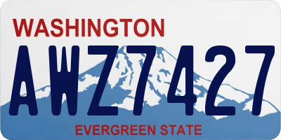 WA license plate AWZ7427