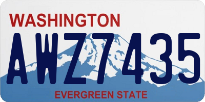 WA license plate AWZ7435