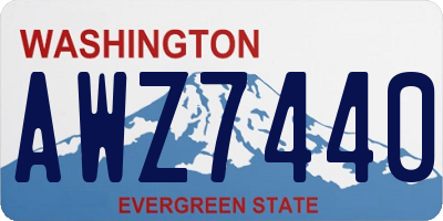 WA license plate AWZ7440