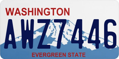 WA license plate AWZ7446
