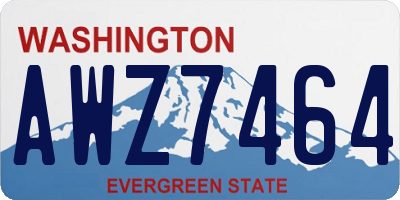 WA license plate AWZ7464