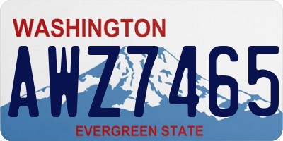 WA license plate AWZ7465