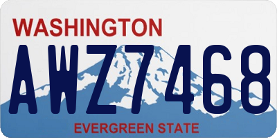 WA license plate AWZ7468