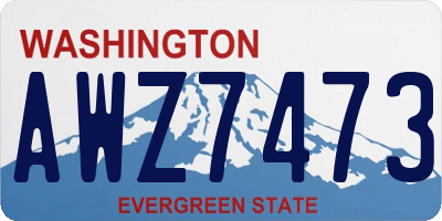 WA license plate AWZ7473