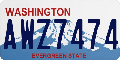 WA license plate AWZ7474