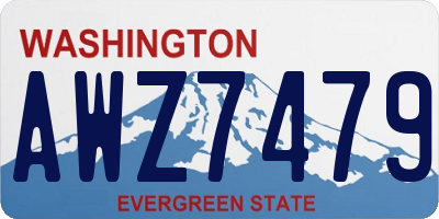 WA license plate AWZ7479