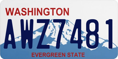 WA license plate AWZ7481
