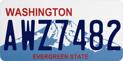 WA license plate AWZ7482