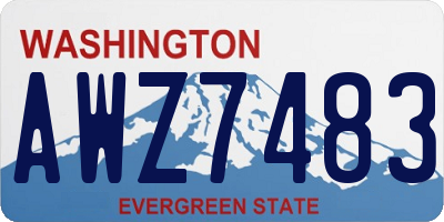 WA license plate AWZ7483