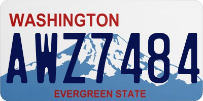 WA license plate AWZ7484