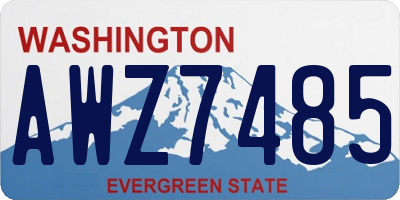 WA license plate AWZ7485