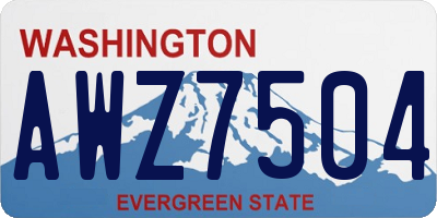 WA license plate AWZ7504