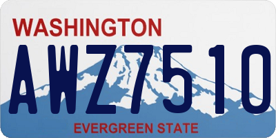 WA license plate AWZ7510