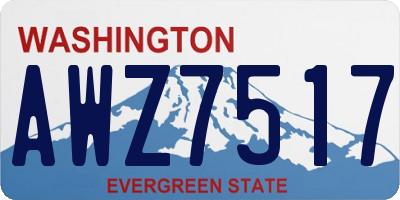 WA license plate AWZ7517