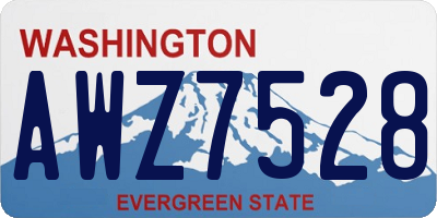 WA license plate AWZ7528