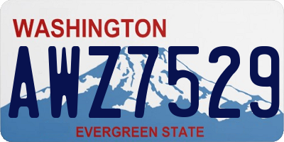 WA license plate AWZ7529