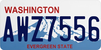 WA license plate AWZ7556