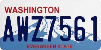 WA license plate AWZ7561