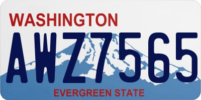WA license plate AWZ7565