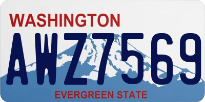 WA license plate AWZ7569