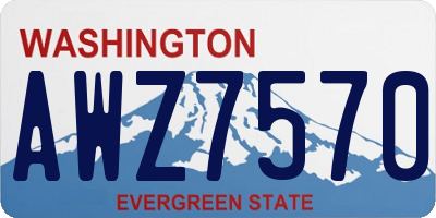 WA license plate AWZ7570