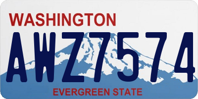 WA license plate AWZ7574