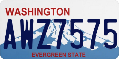 WA license plate AWZ7575