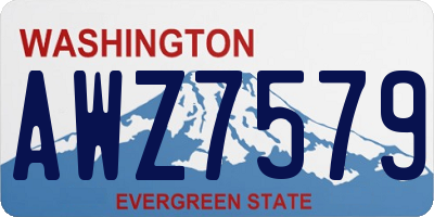 WA license plate AWZ7579
