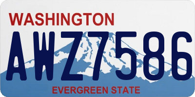 WA license plate AWZ7586